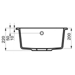 Мойка для кухни MILACIO Navarra 60 Cuarzo MC.77074, бежевый