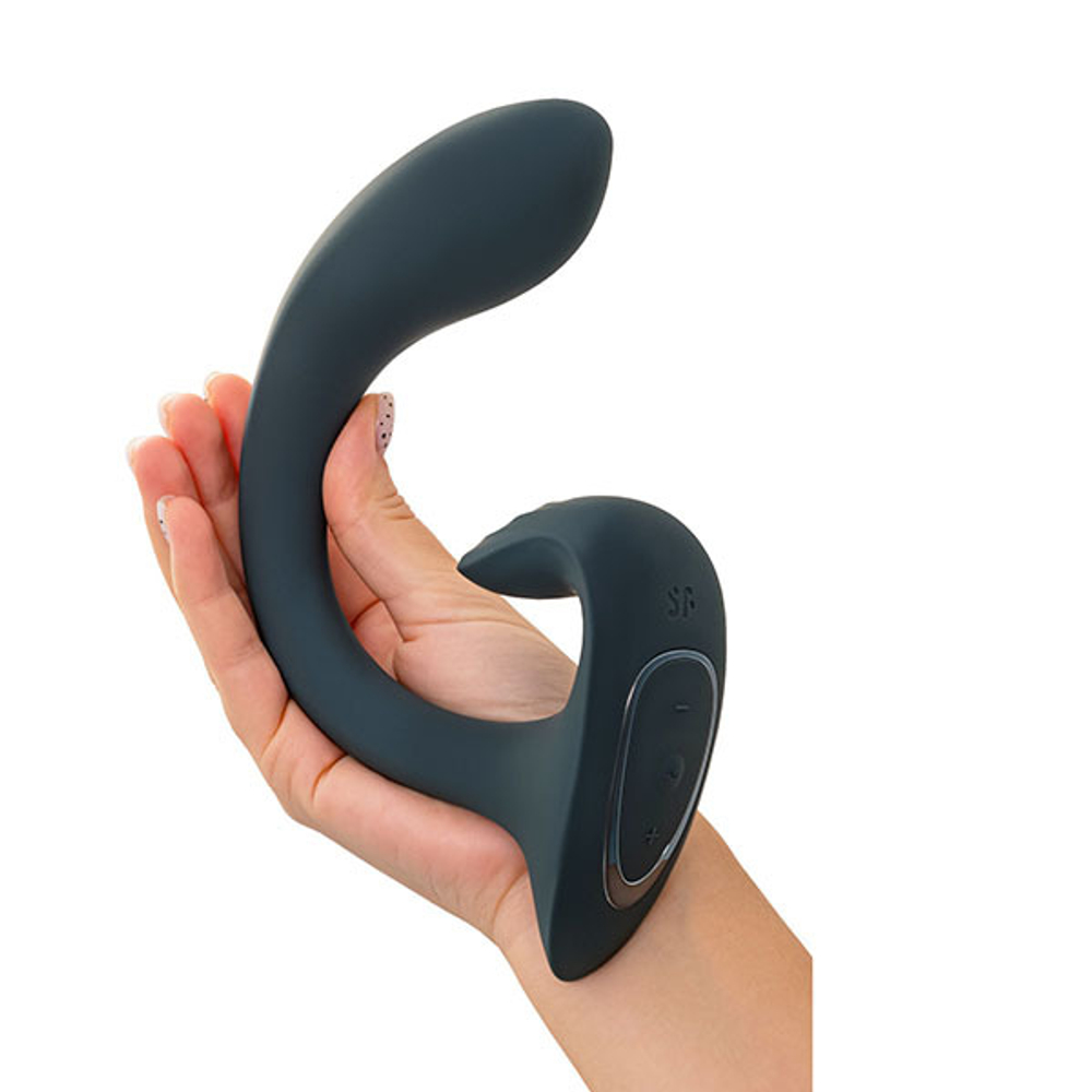 Темно-серый вибратор для G-стимуляции Satisfyer G for Goddess 1