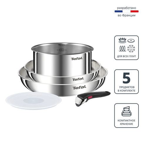 Набор посуды со съемной ручкой Tefal Ingenio Emotion L896S504, 5предметов