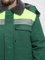 Куртка зимняя Бригада NEW (тк.Смесовая,210), зеленый/лимонный