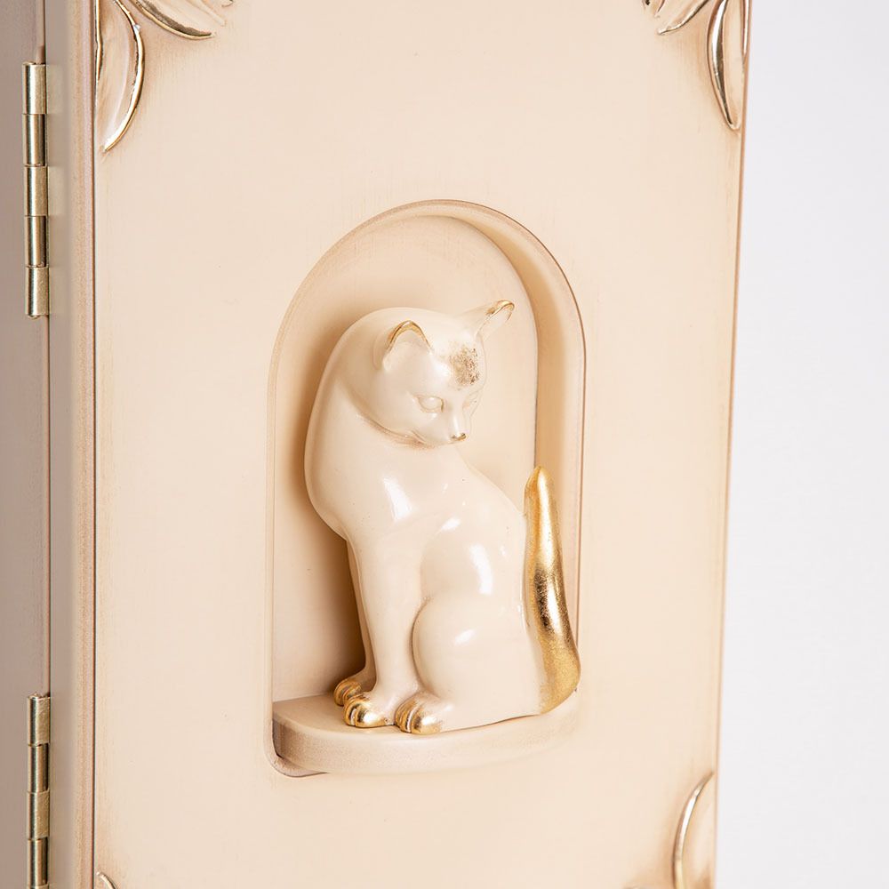 Полка - ключница Кошка Грация Айвори