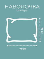 Наволочка 70х70 Бязь Хлопок Совы на голубом фоне 1 шт.