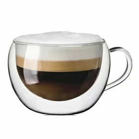 Набор кружек 2шт*270 мл, термостойкое стекло, двойные стенки