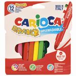 Фломастеры утолщенные CARIOCA (Италия) "Bravo", 12 цветов, суперсмываемые, 42755