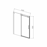 Душевая дверь Vincea Como-N VDS-4CN140CGB 140 стекло тонированное/профиль черный