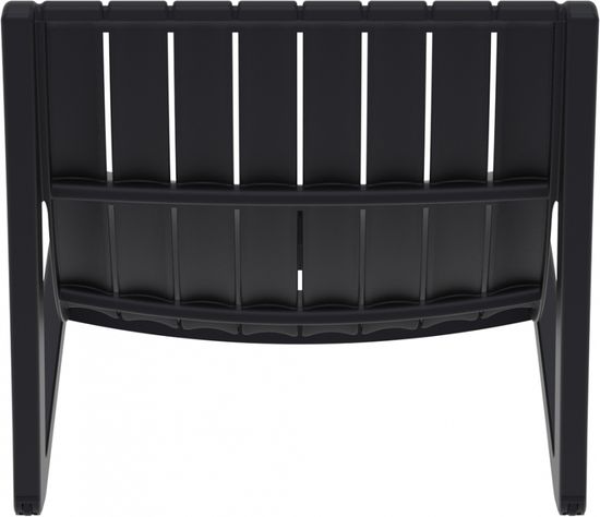 Шезлонг-лежак пластиковый Slim черный