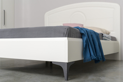 Кровать с ортопедическим основанием Валенсия 11.36.01, Белый шагрень