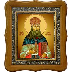 Сергий Сребрянский, священноисповедник, архимандрит. Икона на холсте