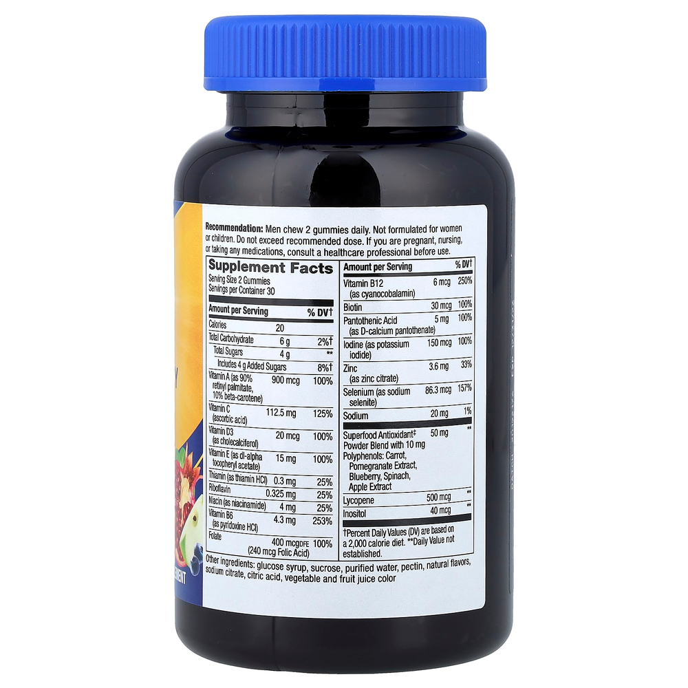 Nature's Way, жевательные мультивитамины для мужчин от Alive!®, фруктовые, 60 жевательных таблеток