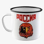 Кружка эмалированная Россия с орлом