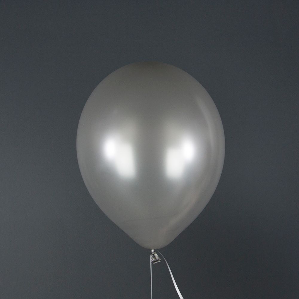 Шар (12''/30 см) Серебро (M36/590), металлик, 100 шт.