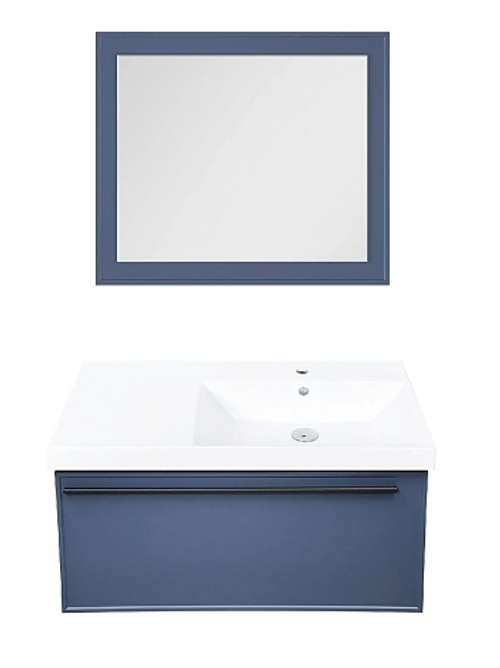 Тумба с раковиной La Fenice Elba 90 см FNC-01-ELB-BG-90 правая, матовая синяя