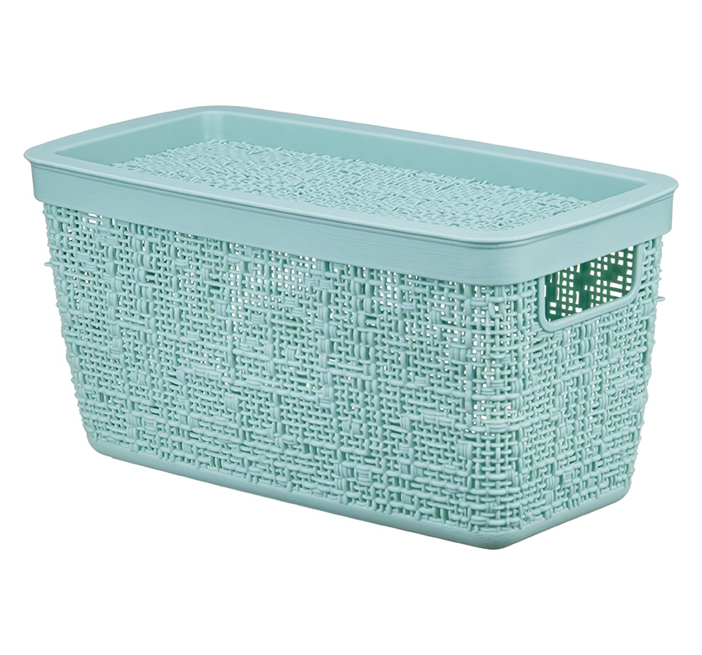 Коробка БЯЗЬ 4л с крышкой прямоугольная 28×14×14 cм М 2325