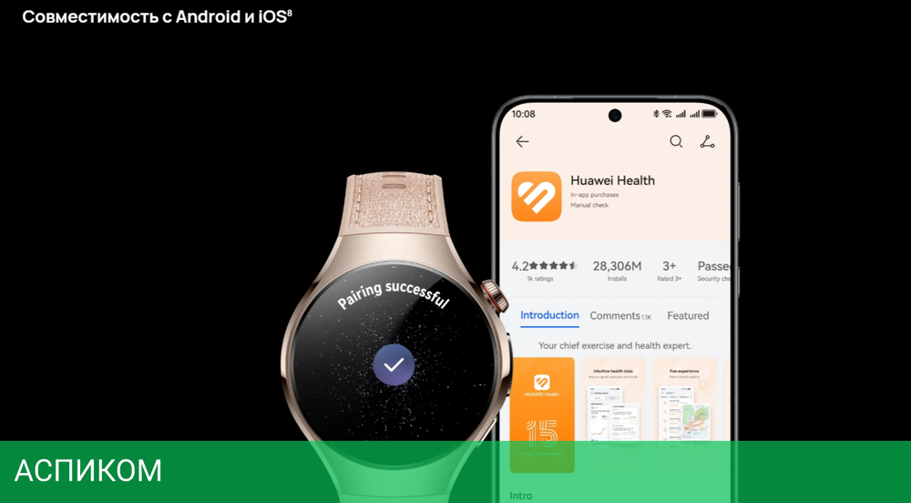 Умные часы Huawei Watch 5 42mm LTE Stainless Steel Case White Composite Strap SOC-AL00 (55020EVR)