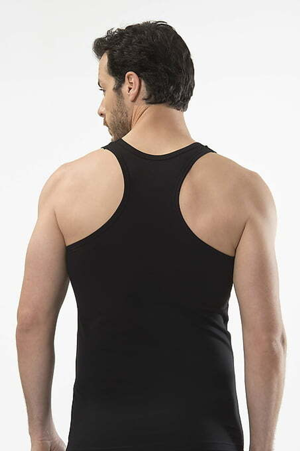 Майка мужская борцовка черный