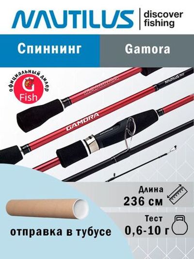 Спиннинг для рыбалки Nautilus Gamora 236см 0.6-10гр