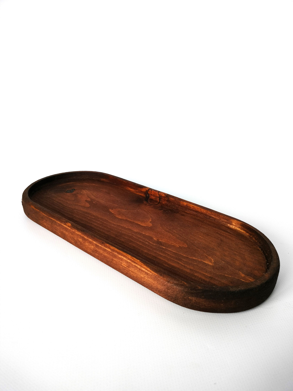 Поднос деревянный овальный сервировочный