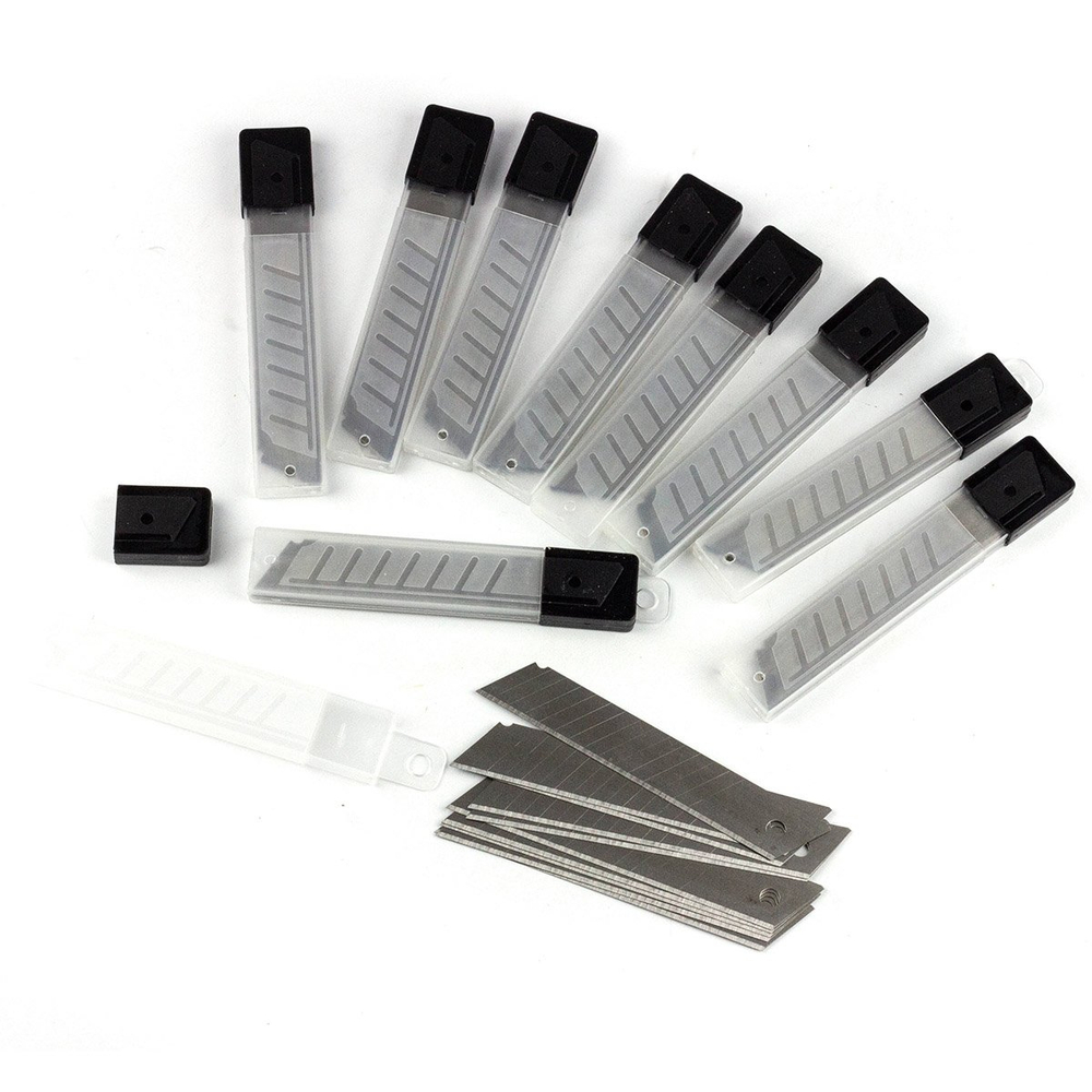 Лезвия для ножа канцелярского Alingar, 18 мм (10 шт.), пластиковый пенал