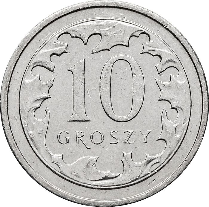 10 грошей 1990-2016 Польша