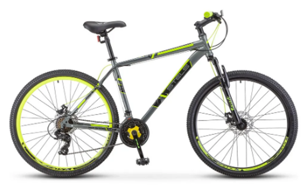 Велосипед 27.5" STELS Navigator-700 MD р.21" 2021г. серый-желтый