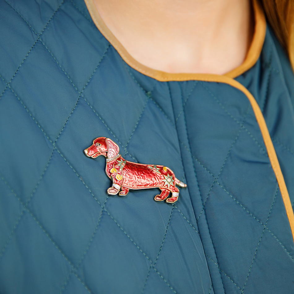 Брошь Shadore Такса XZ0711.9 R/G