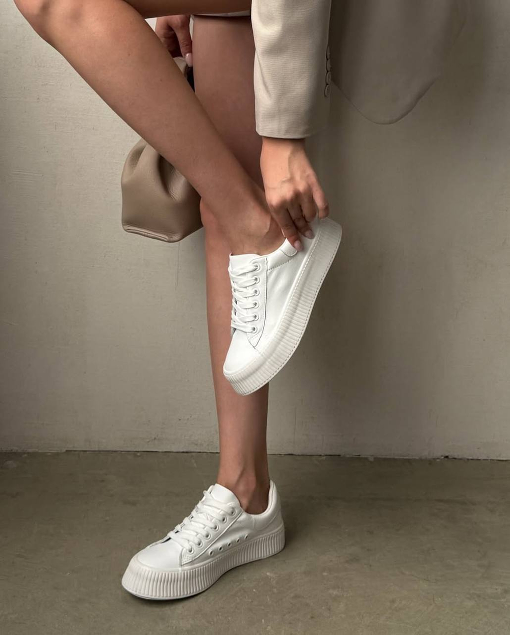 Кеды из натуральной кожи