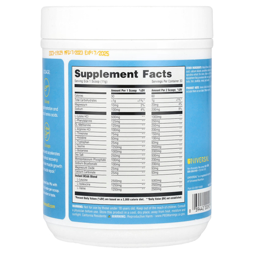 Universal U, Replenish & Restore, лимон и ягоды, 330 г (11,6 унции)