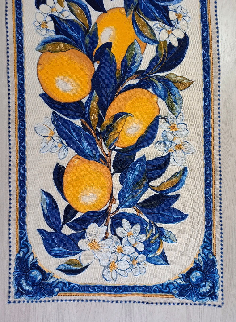 Гобеленовая столешница Лимоны 45х100