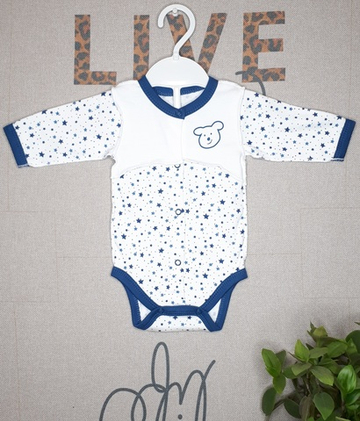 Боди МИШКА И ЗВЕЗДЫ (синий)