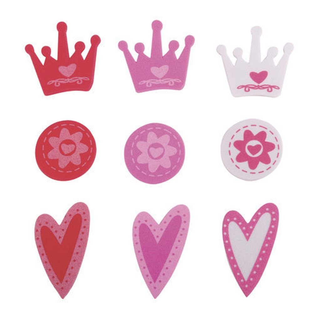 Наклейки из EVA "Розовый микс", 30 шт., ассорти, ОСТРОВ СОКРОВИЩ, 661458