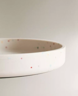 ZARA HOME ДЕТСКАЯ СИЛИКОНОВАЯ ТАРЕЛКА В ГОРОШЕК, РАЗНОЦВЕТНЫЙ