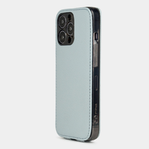 Чехол для iPhone 13 Pro из кожи теленка, голубого цвета