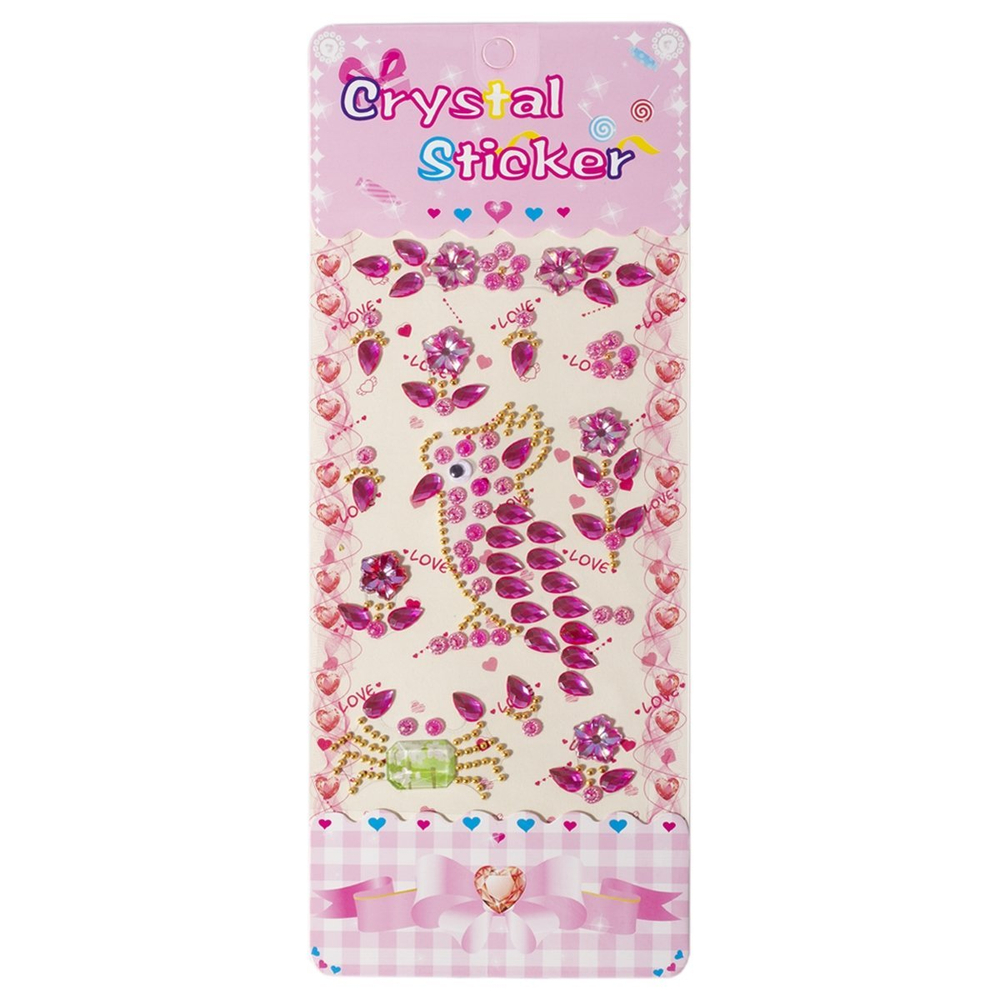 Наклейки-стразы Alingar, акриловые, "Попугай", пакет с европодвесом