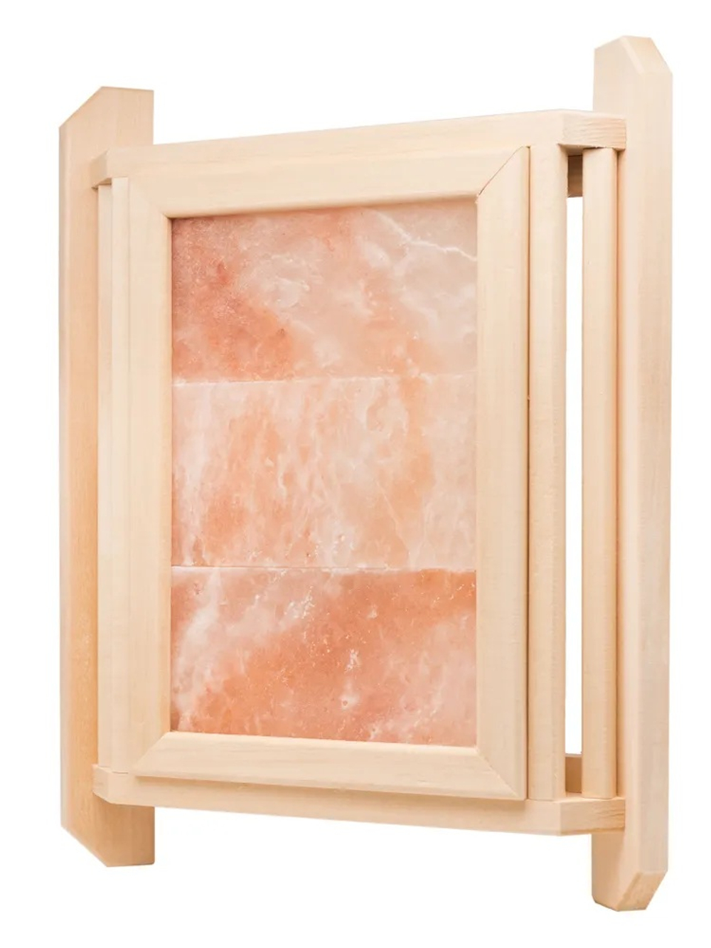 бажур для бани угловой с гималайской солью (3 плитки), 37х46 см (липа)