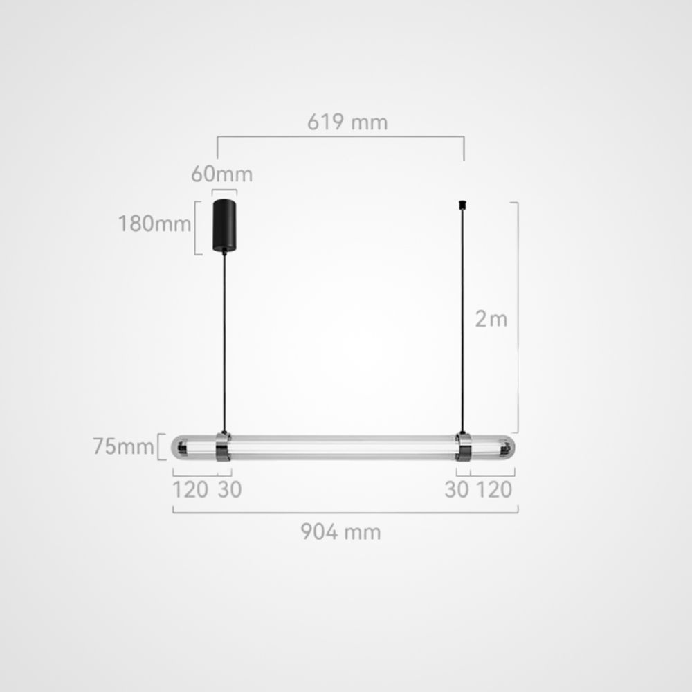 Подвесной светильник TIME TUNNEL WAVY L90