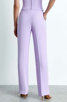 Брюки прямого кроя из крепа