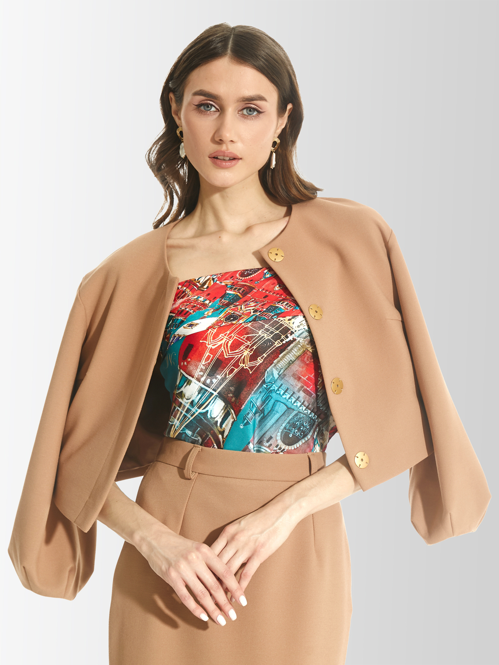 Платок «Кремль - Москва - Фаберже» 100% шёлк