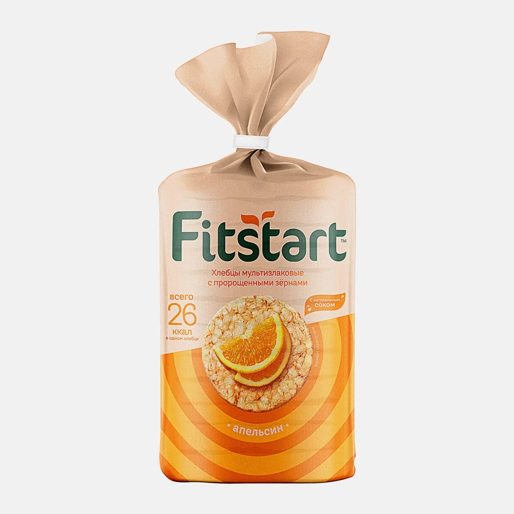 Хлебцы мультизлаковые со вкусом Апельсин Fitstart 100г