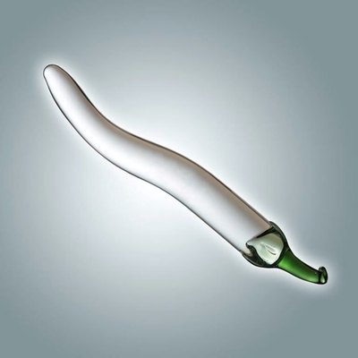 Прозрачный анальный стимулятор в форме перчика - 21 см. (Цвет: прозрачный)