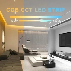 Cветодиодная лента COB CCT, 5м, 24V, 608led/м, 14 Вт/м, 1350 Лм/м