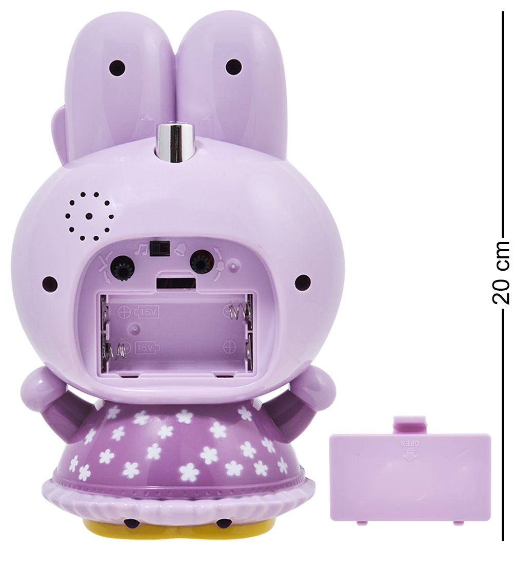 GAEM Art CL-77/3 Будильник «Зайка» фиолетовый