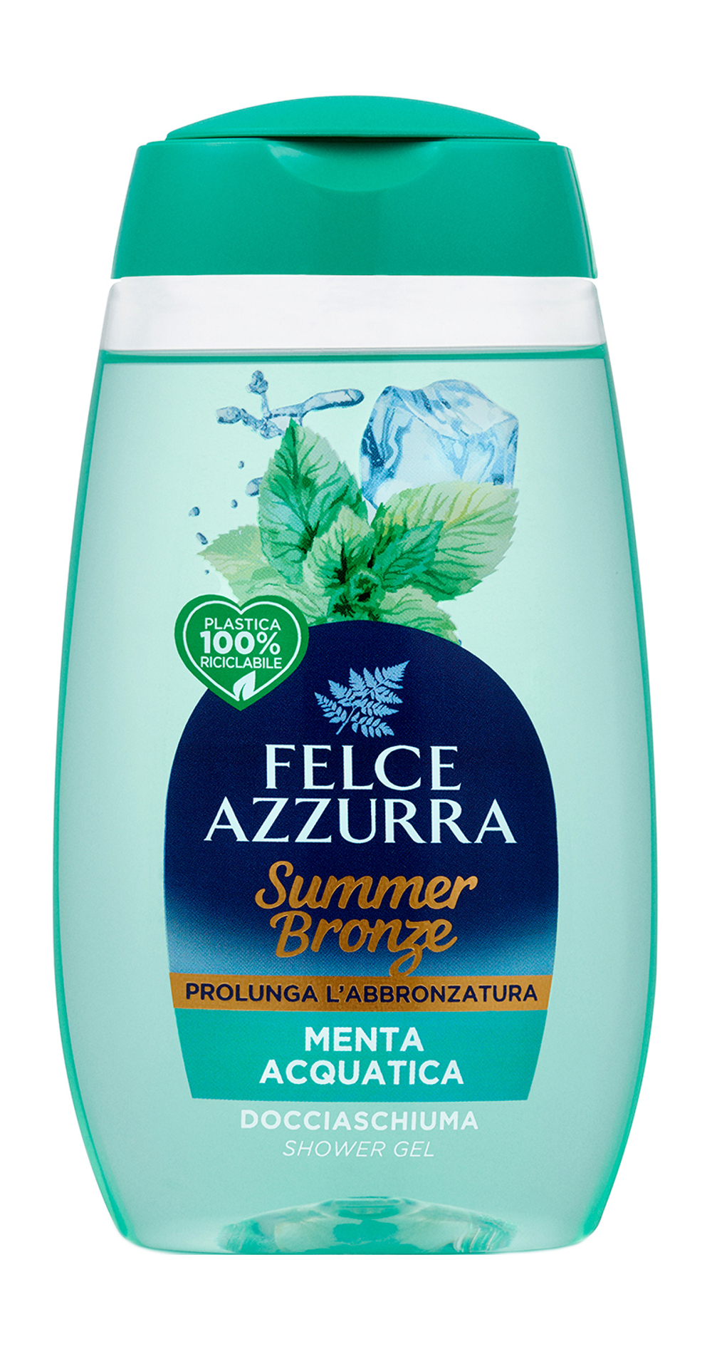 Felce Azurra Гель для душа с ароматом мяты и эвкалипта SUMMERBRONZE WATER MINT SHOWER GEL 250 мл