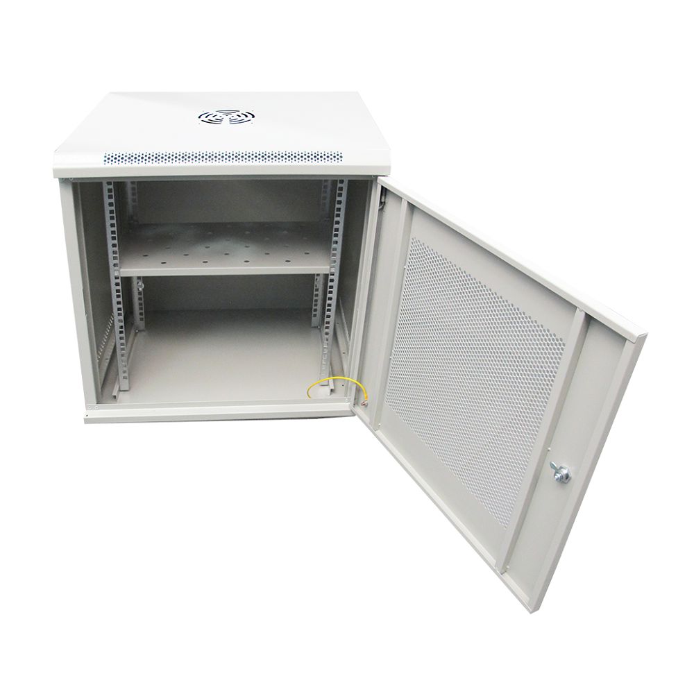 Шкаф настенный с полкой 19`` 12U ST-NCP12U600 (серый) 12U 2-х секционный, 530*600, перфор. дверь