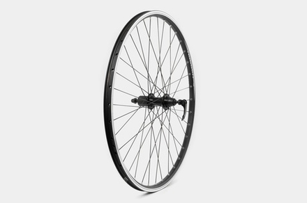 Колесо заднее 26" V HOGGER кассета 8-10 ск. пром.подш. эксцентрик / обод двойной алюм. черн. CNC SSE