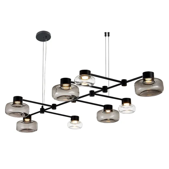 SL6005.403.08 Светильник подвесной ST-Luce Черный/Дымчатый, Прозрачный LED 8*3W 3000K VALLO