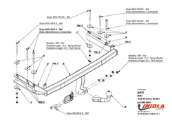 Фаркоп IMIOLA A.010 Audi A4 седан/универсал 1994-2001(паспорт и сертификат в комплекте)(без электрики)