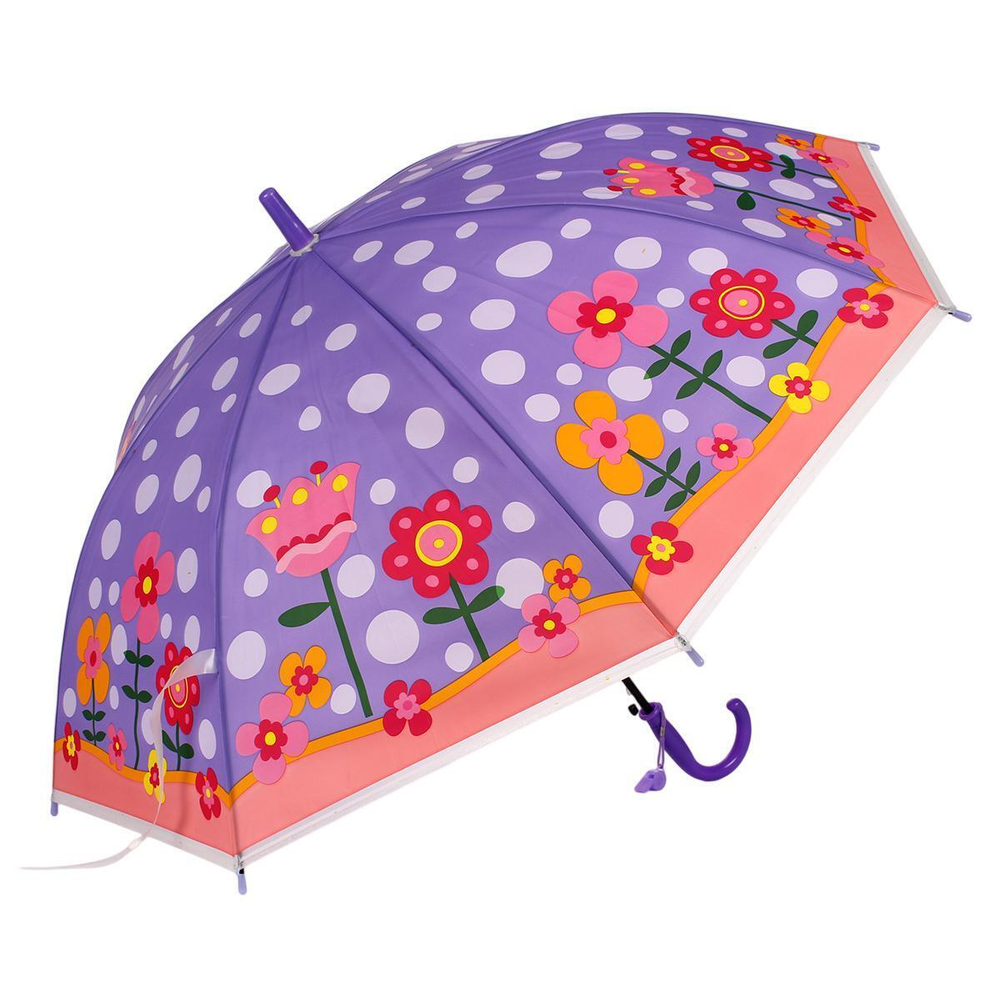 Зонт Цветы 6 микс рисунков, д-50 см, длина 62 см, с-30185