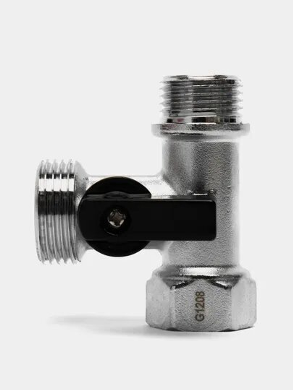 Кран шар 2-х проходной 1/2х1/2 ДСМА TIM5811A матовый Дорон