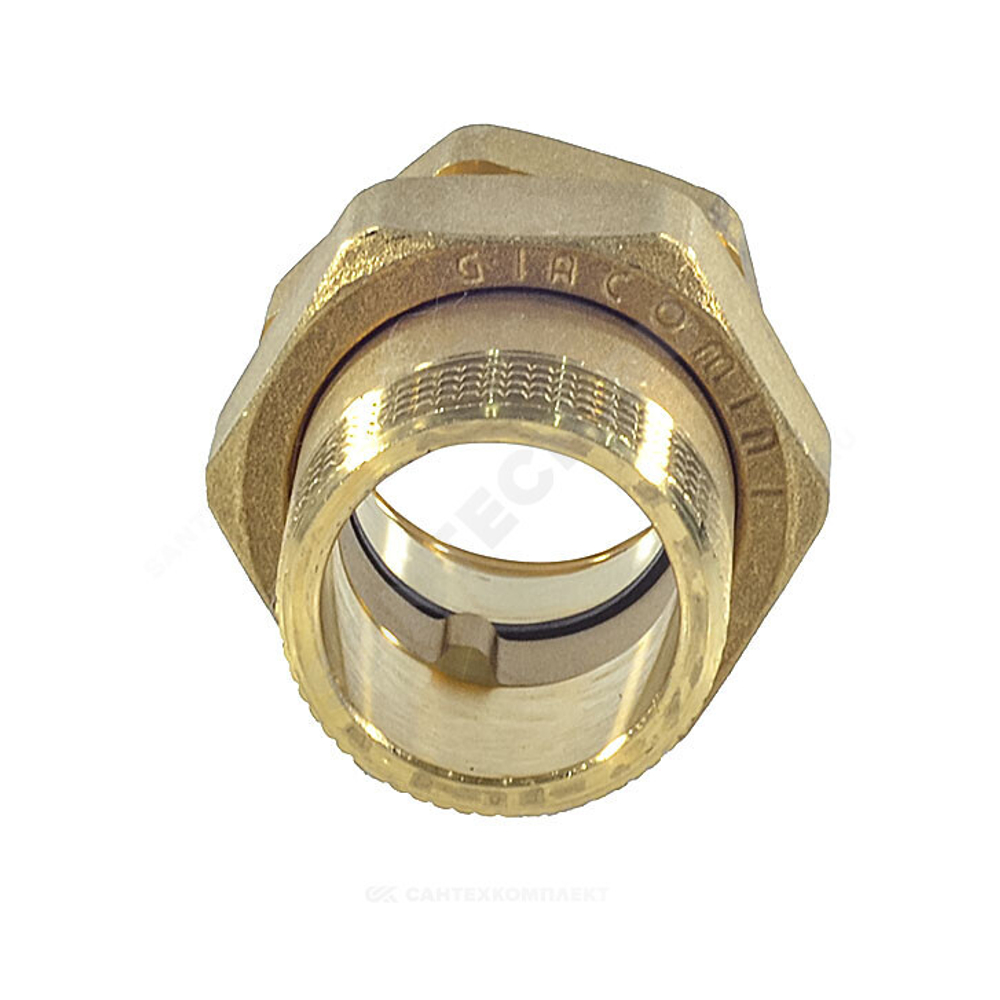 Соединитель латунь американка Ду 25 (1") прямой ВР/НР R18SP Giacomini R18SPY005