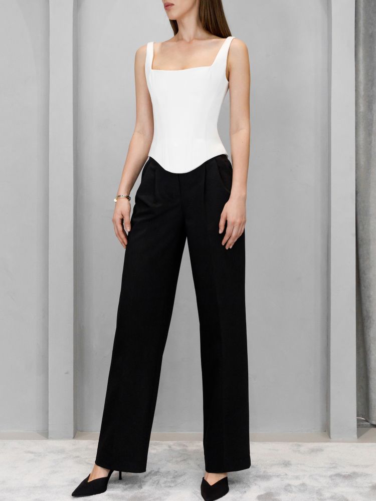 Удлиненный топ из атласа